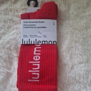 lululemon athletica Bold Red Crew Socks